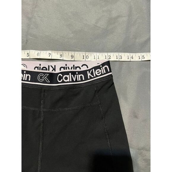 Calvin Klein Performance‎ Stretch Pants Womens Size Small Black White Logo - Picture 8 of 11